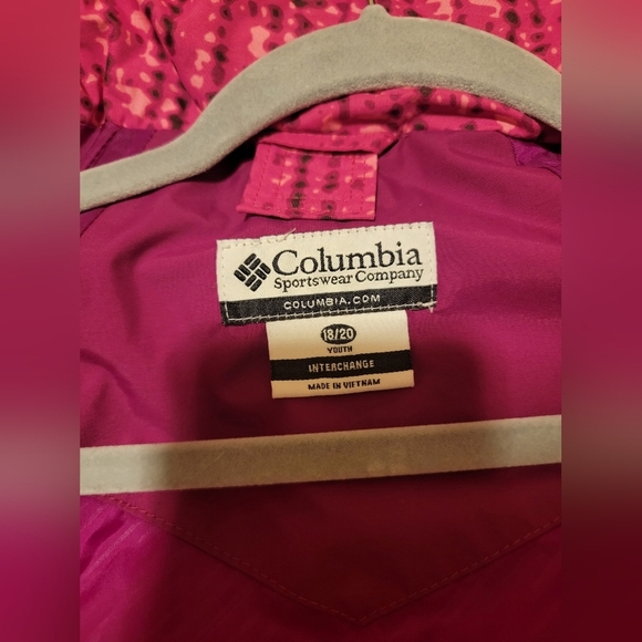 Columbia Jacket Omni Shield Pink HoodedJacket SpringCoat Youth Barbiecore Easter - Picture 4 of 12